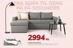 Daells Bolighus SOVESOFA MED CHAISELONG tilbud