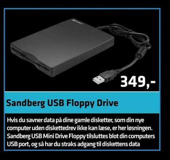 LabTech Data Sandberg USB Floppy Drive tilbud
