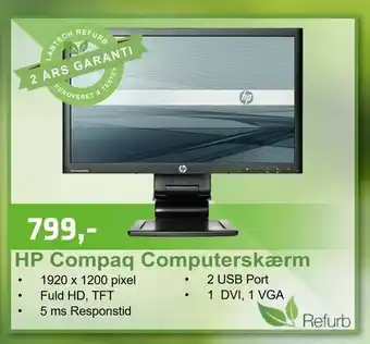 LabTech Data HP Compaq Computerskærm tilbud