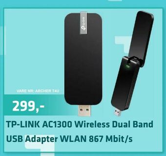 LabTech Data TP-LINK AC1300 Wireless Dual Band USB Adapter WLAN 867 Mbit/s tilbud