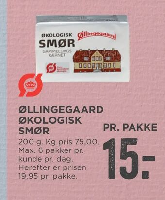 MENY Øllingegaard økologisk smør tilbud
