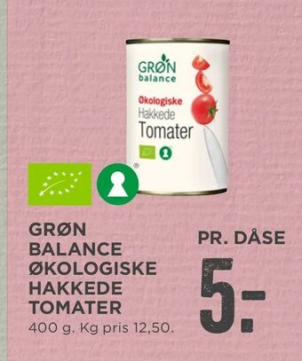 Grøn balance økologiske hakkede tomater