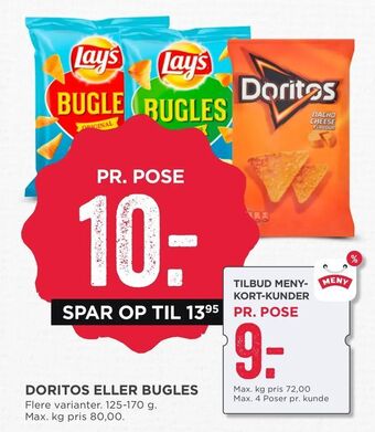 MENY Doritos eller bugles tilbud