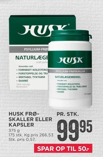 Husk frøskaller eller kapsler