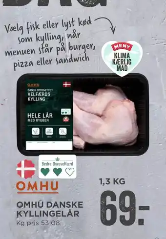 MENY Omhu danske kyllingelår tilbud