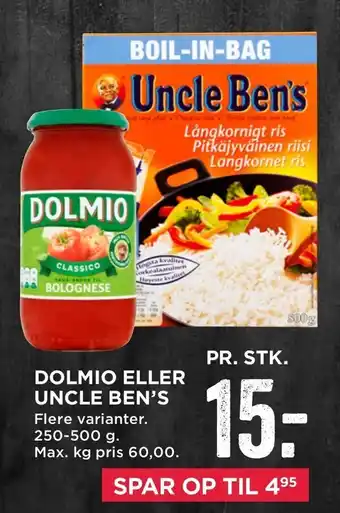 MENY Dolmio eller uncle ben's tilbud