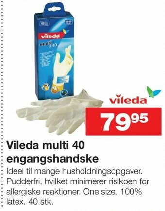 Bauhaus Vileda multi 40 engangshandske tilbud