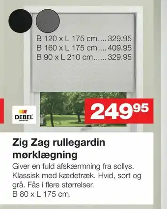 Zig Zag rullegardin mørklægning