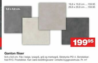 Bauhaus Ganton fliser tilbud