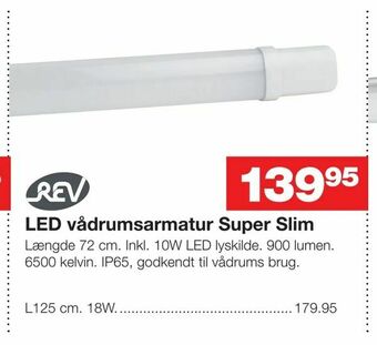 Bauhaus LED vådrumsarmatur Super Slim tilbud