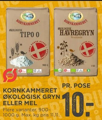 MENY Kornkammeret økologisk gryn eller mel tilbud
