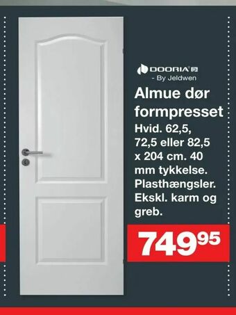 Bauhaus Almue dør formpresset tilbud