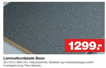 Bauhaus Laminatbordplade Basic tilbud