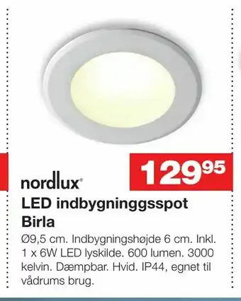 LED indbygninggsspot Birla