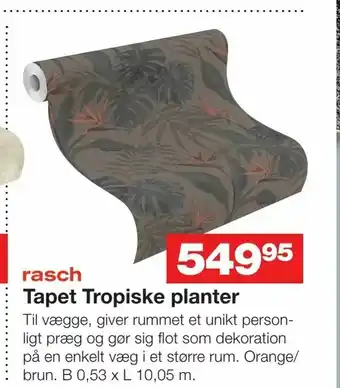 Bauhaus Tapet Tropiske planter tilbud