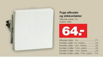 Bauhaus Fuga afbryder og stikkontakter tilbud