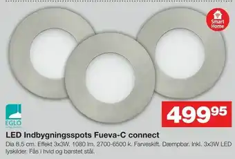 Bauhaus LED Indbygningsspots Fueva-C connect tilbud