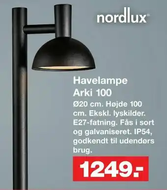 Bauhaus Havelampe Arki 100 tilbud