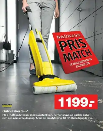 Bauhaus Gulvvasker 2-i-1 tilbud