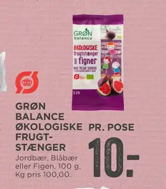 MENY Grøn balance økologiske frugt­ stænger tilbud