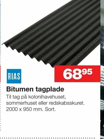 Bitumen tagplade