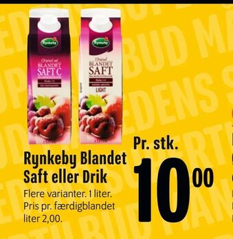 Min Købmand Rynkeby Blandet Saft eller Drik tilbud