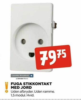 jem & fix Fuga stikkontakt med jord tilbud