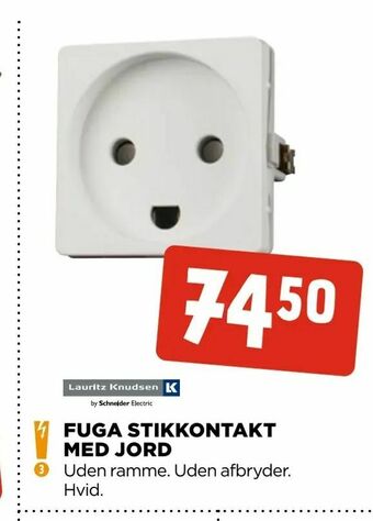 jem & fix Fuga stikkontakt med jord tilbud