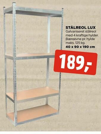 jem & fix Stålreol lux tilbud