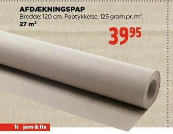 jem & fix Afdækningspap tilbud
