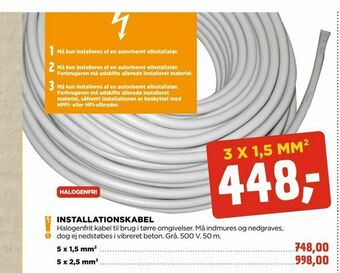 jem & fix Installationskabel tilbud