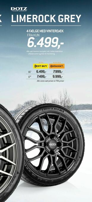 Thansen 4 fælge med vinterdæk tilbud