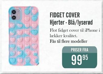 FIDGET COVER Hjerter - Blå/lyserød