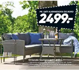 Bilka Orlando loungesæt - grå tilbud