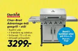 Bilka Char-Broil Advantage 445 gasgrill - stål tilbud