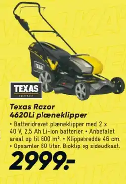Bilka Texas Razor 4620Li plæneklipper tilbud