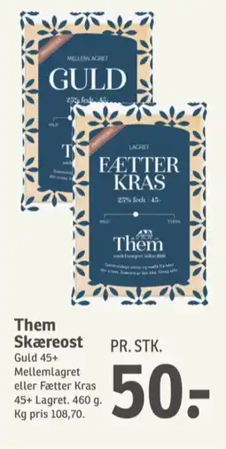 SPAR Skæreost Guld mellemlagret 25% tilbud