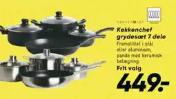 Bilka Køkkenchef grydesæt 7 dele tilbud