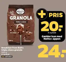 Netto Granola Triple Choco tilbud