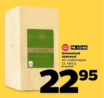 Netto Grønnelund skæreost tilbud