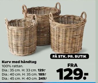 Netto Kurv med håndtag tilbud