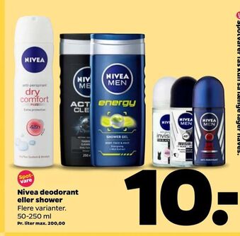 Netto Nivea deodorant eller shower tilbud