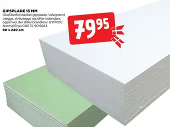 jem & fix GIPSPLADE 13 MM tilbud