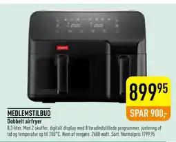 Imerco Dobbelt airfryer tilbud