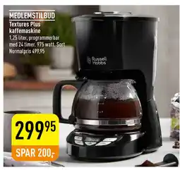 Textures Plus kaffemaskine