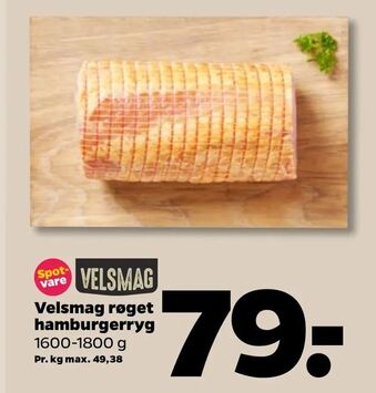 Netto Velsmag røget hamburgerryg tilbud