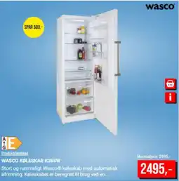 Harald Nyborg WASCO KØLESKAB K355W tilbud