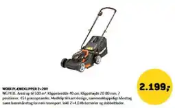 XL-BYG WORX PLENEKLIPPER 2×20V tilbud