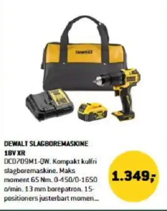 XL-BYG DEWALT SLAGBOREMASKINE 18V XR tilbud