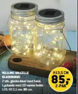 XL-BYG VELILINE SOLCELLE GLASKRUKKE tilbud